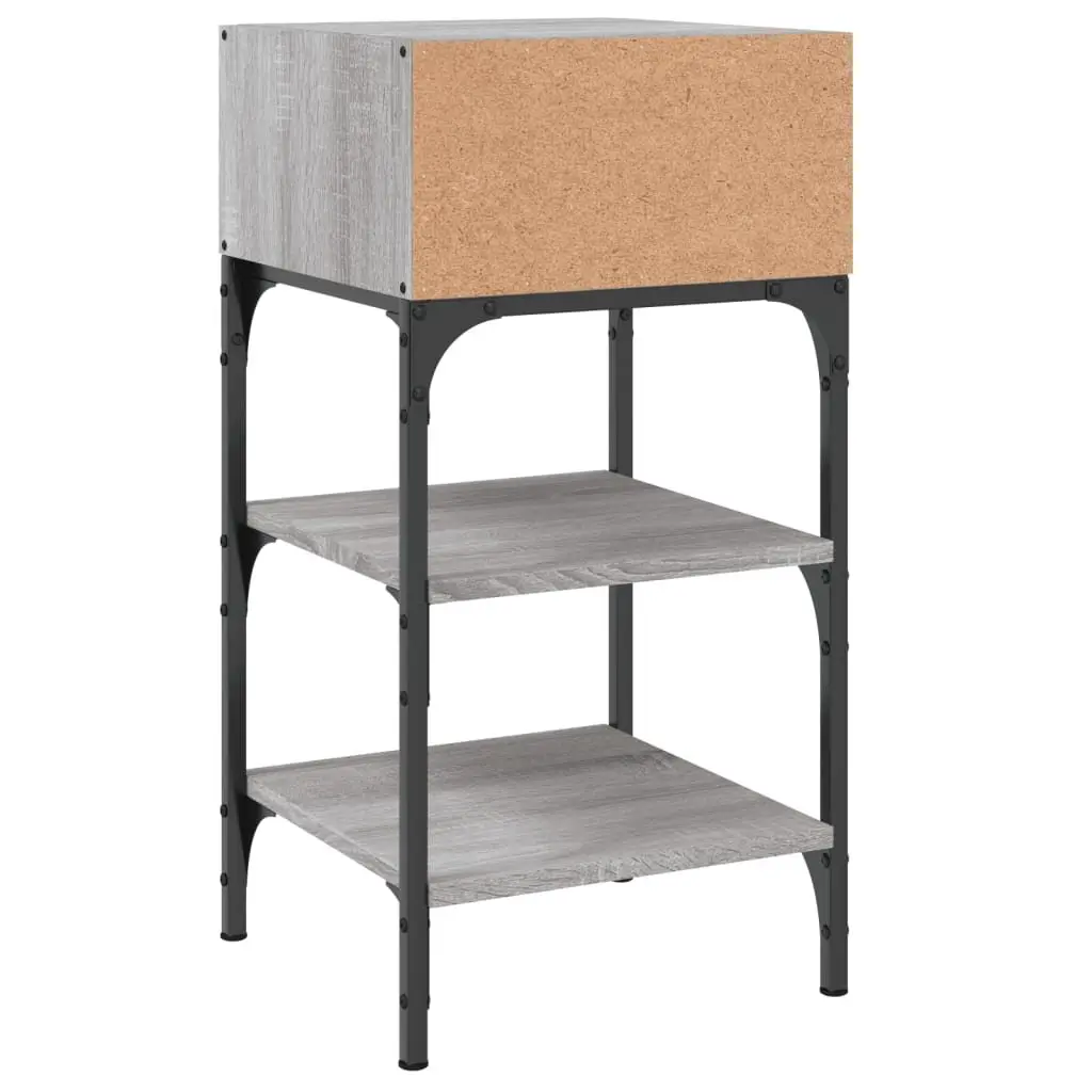 Bedside Tables Grey Sonoma 35x34.5x70 cm Engineered Wood Nightstand 2 pcs