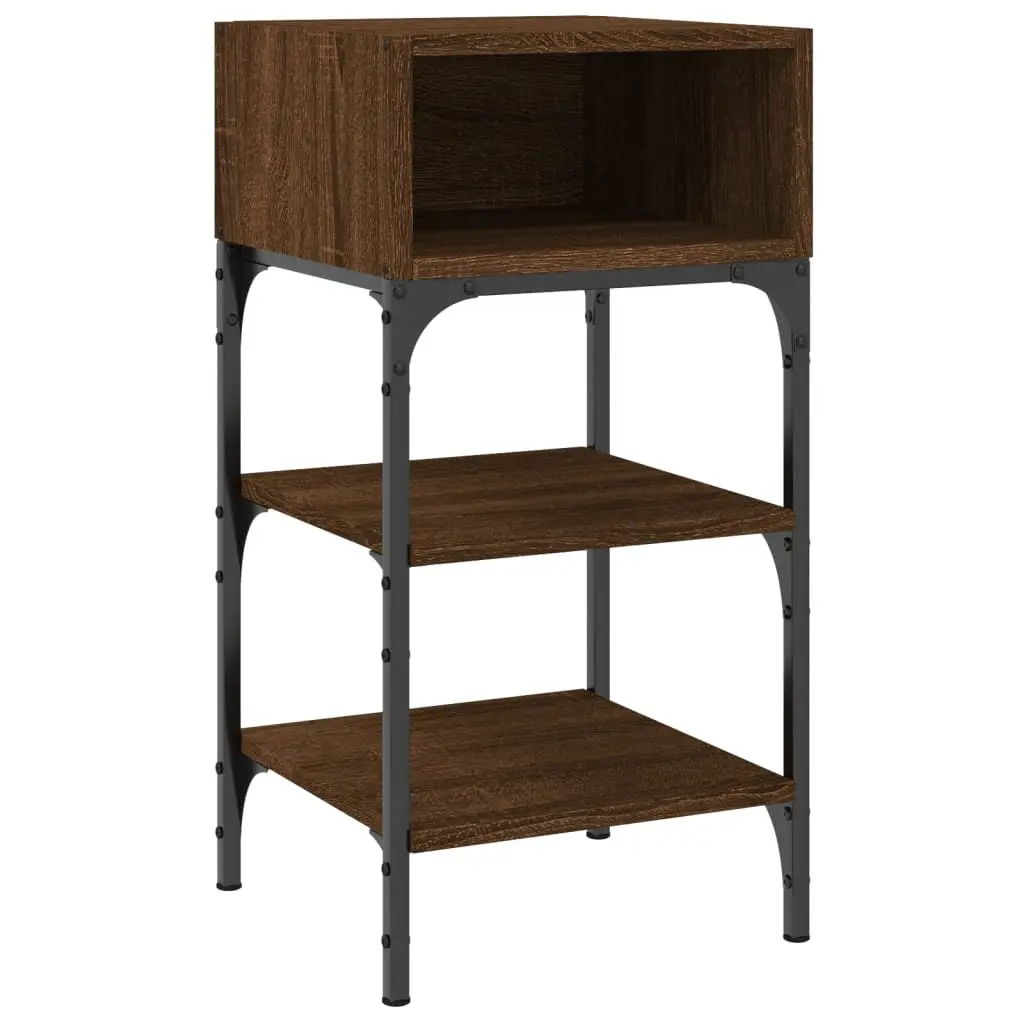 Bedside Tables Brown Oak 35x34.5x70 cm Engineered Wood Side Cabinet 2 Piece