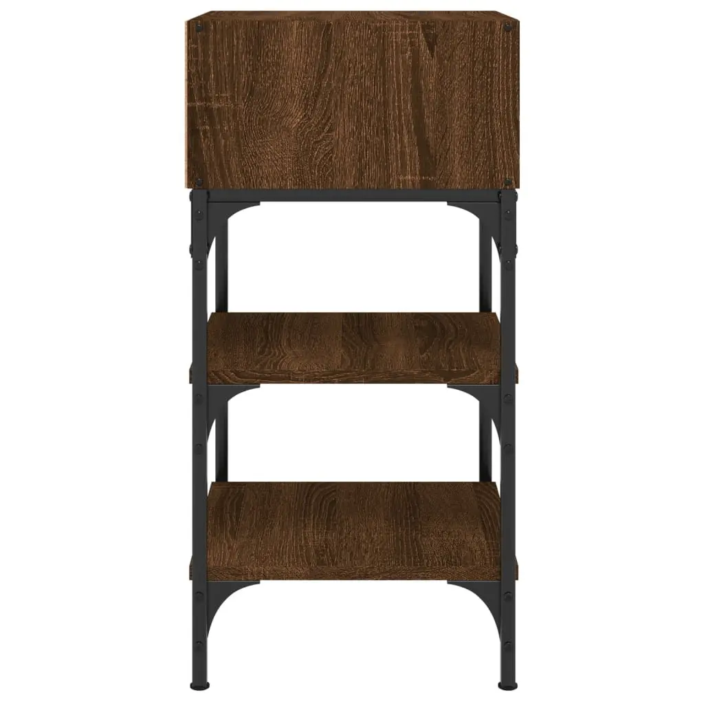 Bedside Tables Brown Oak 35x34.5x70 cm Engineered Wood Side Cabinet 2 Piece