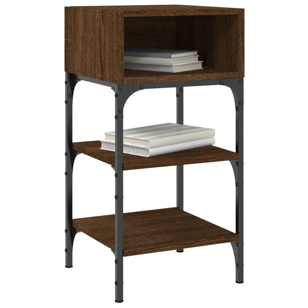 Bedside Tables Brown Oak 35x34.5x70 cm Engineered Wood Side Cabinet 2 Piece