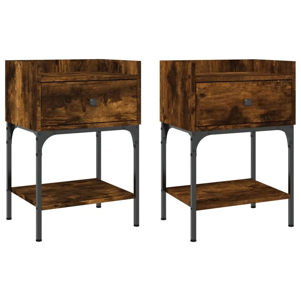 Brown Bedside Tables 2 pcs 40.5x31x60 cm