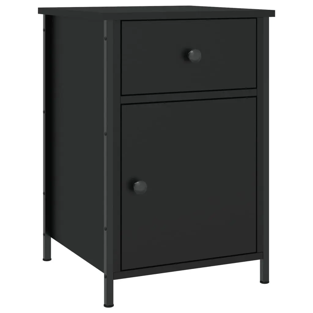 Black Bedside Cabinets 2 pcs 40x42x60 cm