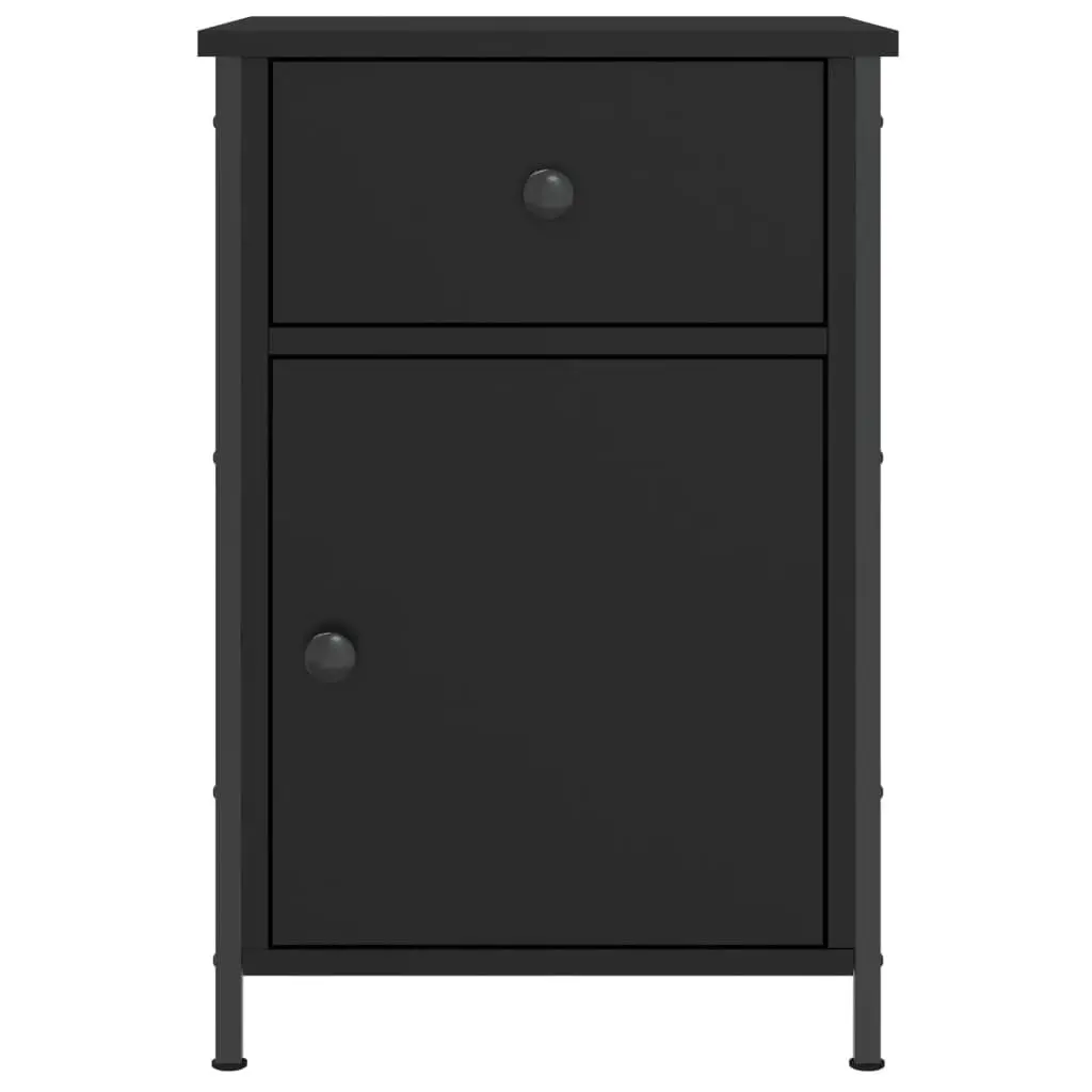 Black Bedside Cabinets 2 pcs 40x42x60 cm