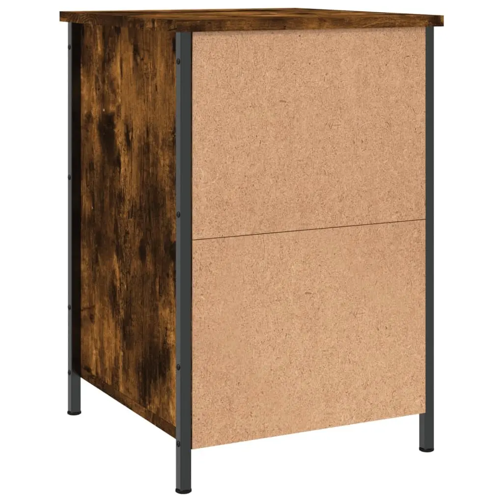 Bedside Cabinets 2 pcs Brown Engineered Wood Nightstands Storage Furniture