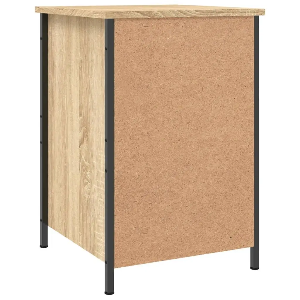 Engineered Wood Nightstand Brown Storage Cabinet 40x42x60cm