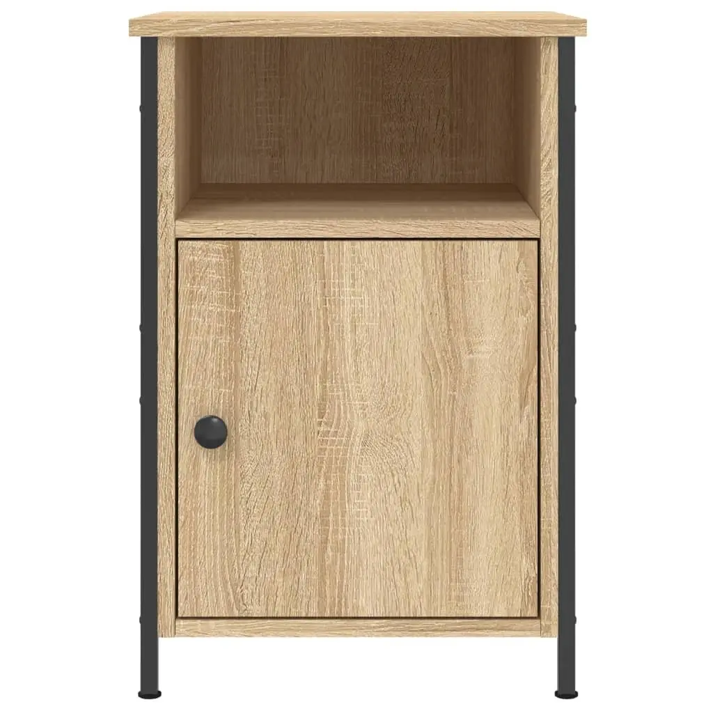 Brown Engineered Wood Bedside Cabinets Set