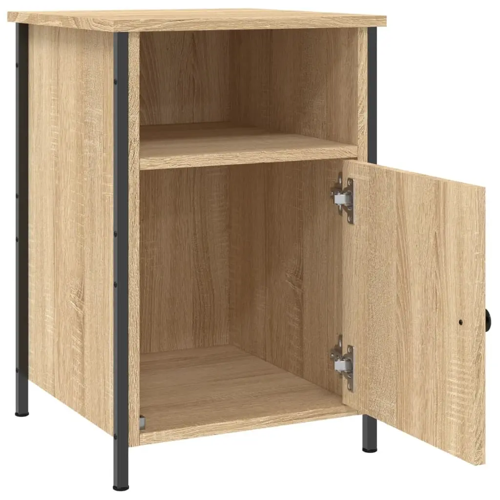 Brown Engineered Wood Bedside Cabinets Set