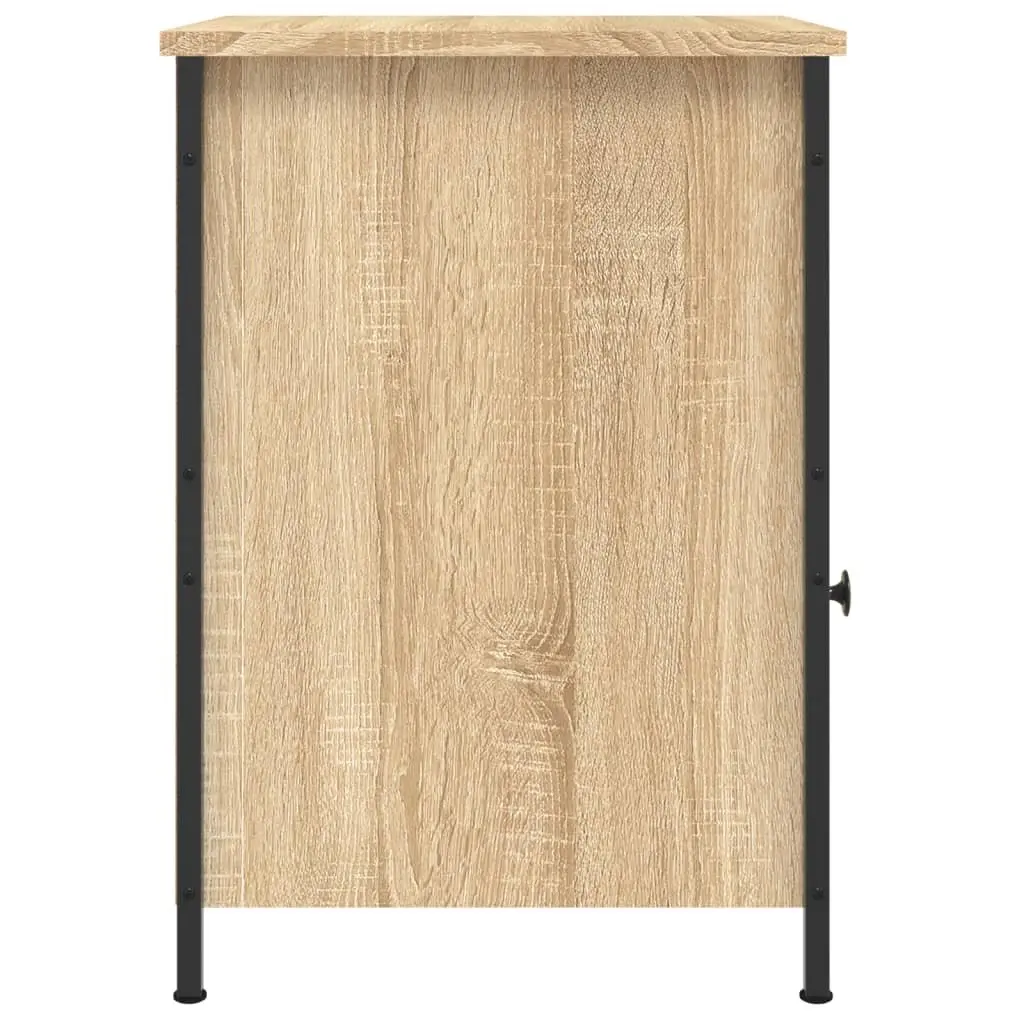 Brown Engineered Wood Bedside Cabinets Set