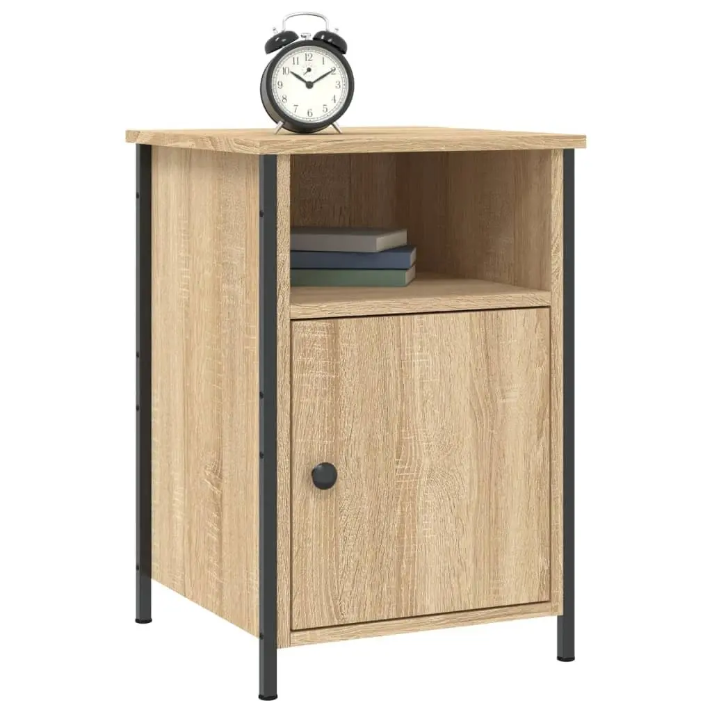 Brown Engineered Wood Bedside Cabinets Set