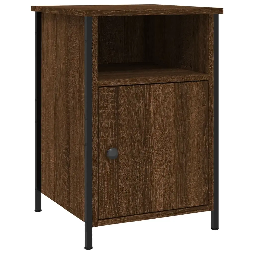 Brown Oak Bedside Cabinets 2 pcs