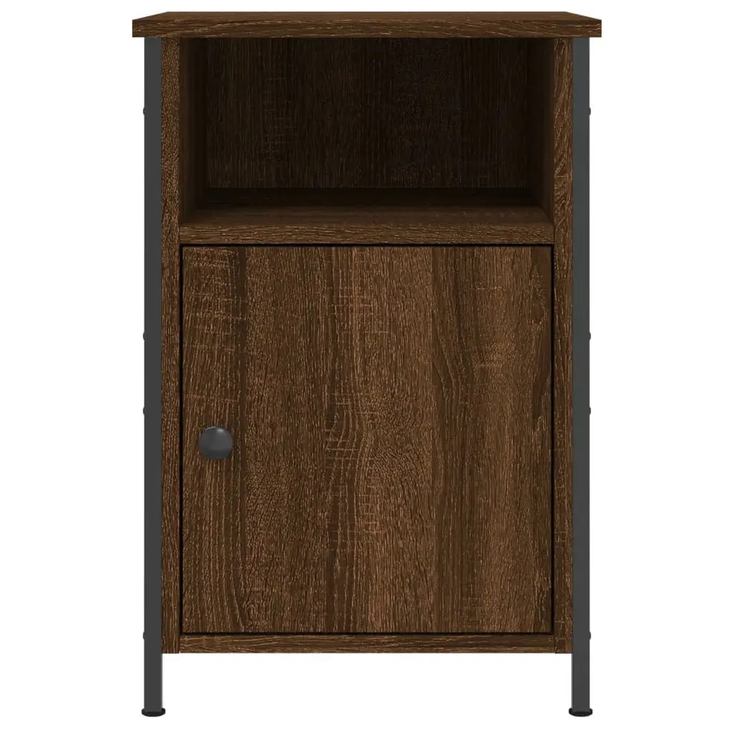 Brown Oak Bedside Cabinets 2 pcs