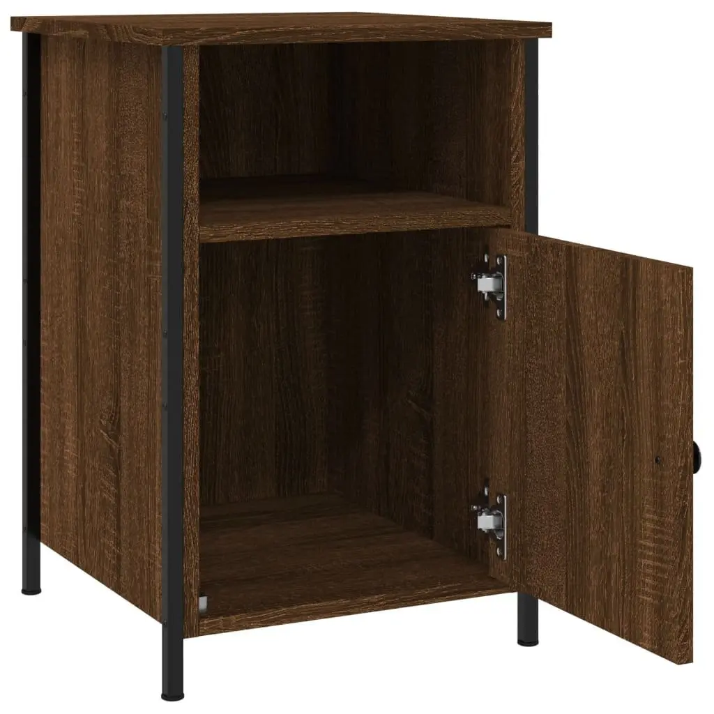 Brown Oak Bedside Cabinets 2 pcs