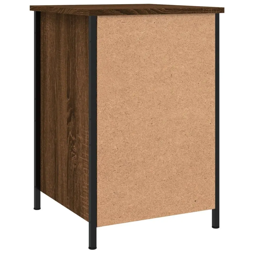 Brown Oak Bedside Cabinets 2 pcs