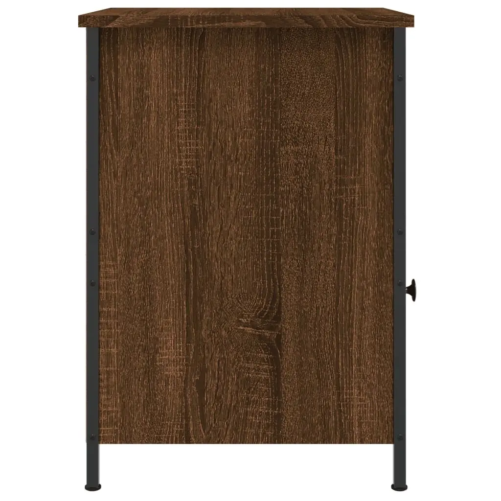 Brown Oak Bedside Cabinets 2 pcs
