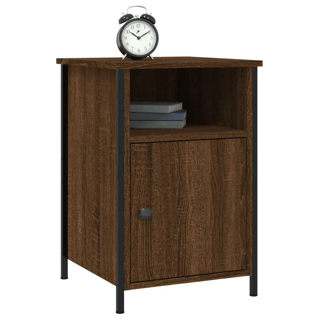 Brown Oak Bedside Cabinets 2 pcs