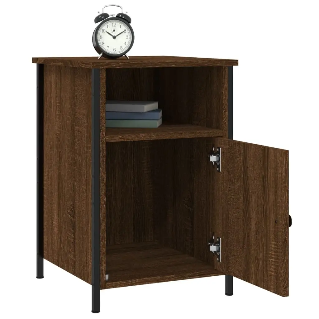 Brown Oak Bedside Cabinets 2 pcs