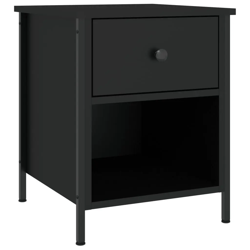 Bedside Cabinets 2 pcs Black 40x42x50 cm Storage Nightstand Bedroom Furniture