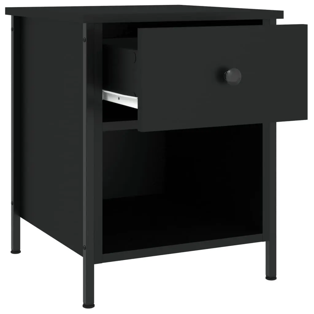 Bedside Cabinets 2 pcs Black 40x42x50 cm Storage Nightstand Bedroom Furniture