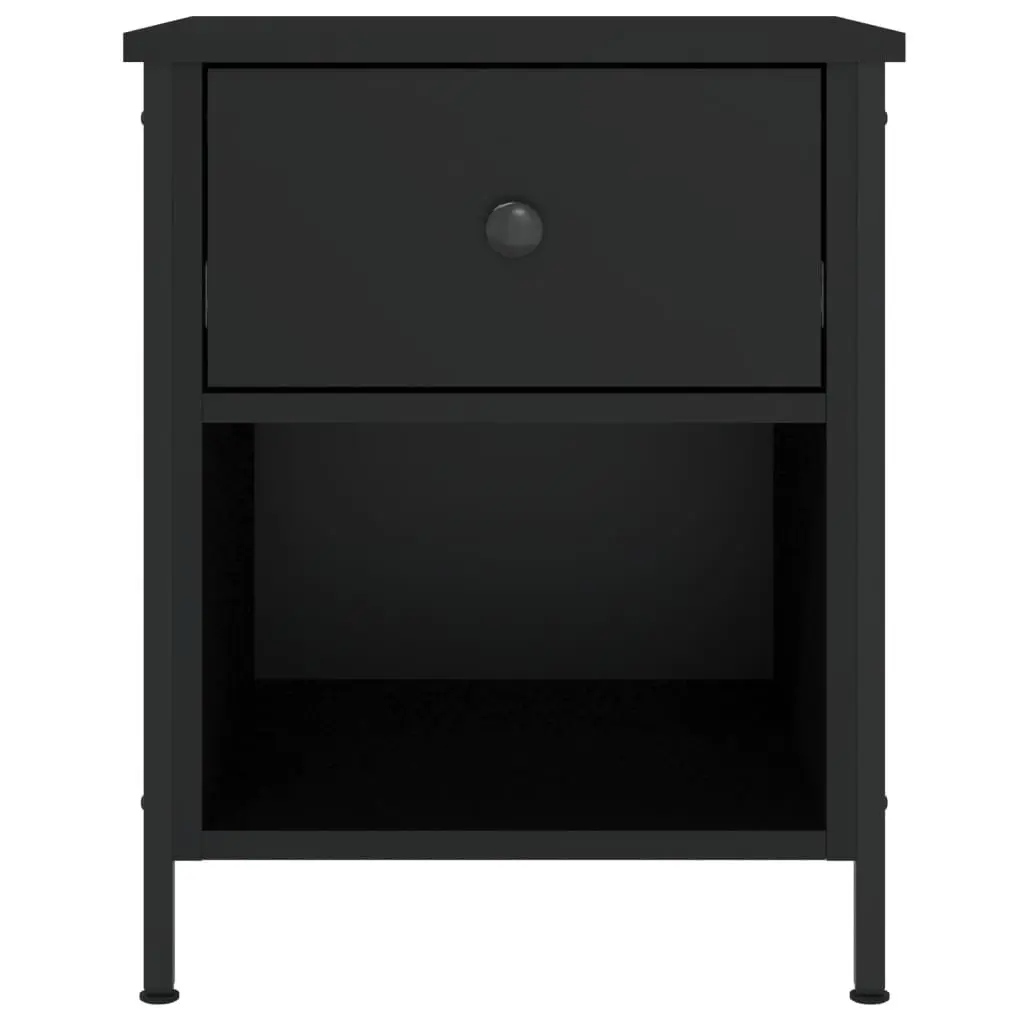 Bedside Cabinets 2 pcs Black 40x42x50 cm Storage Nightstand Bedroom Furniture