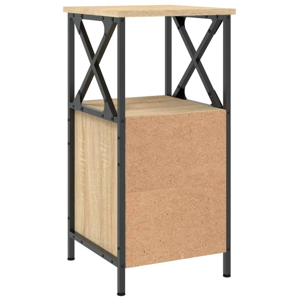 Bedside Cabinets 2 pcs Brown 34x35.5x70 cm Engineered Wood Storage Nightstands