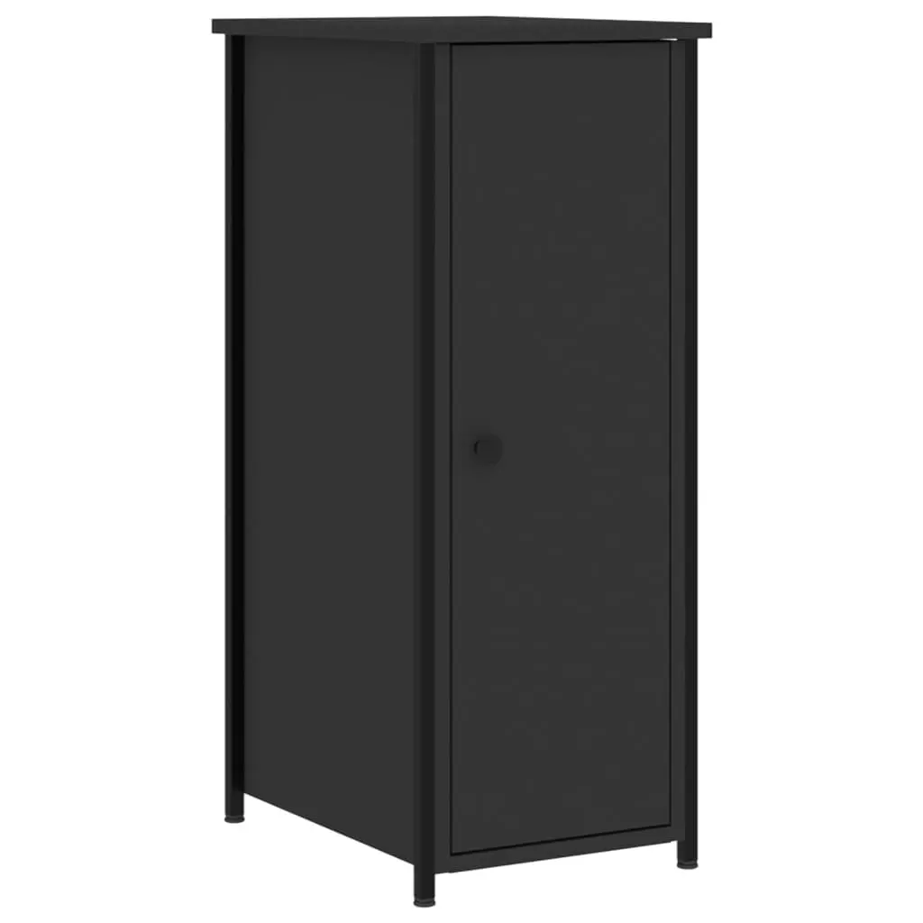 Black Bedside Cabinets Set of 2 32x42x80 cm