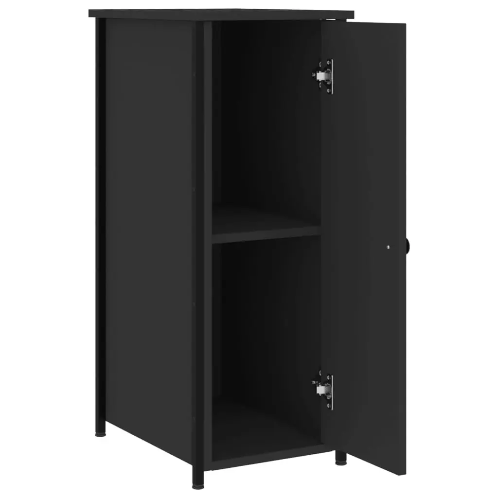 Black Bedside Cabinets Set of 2 32x42x80 cm