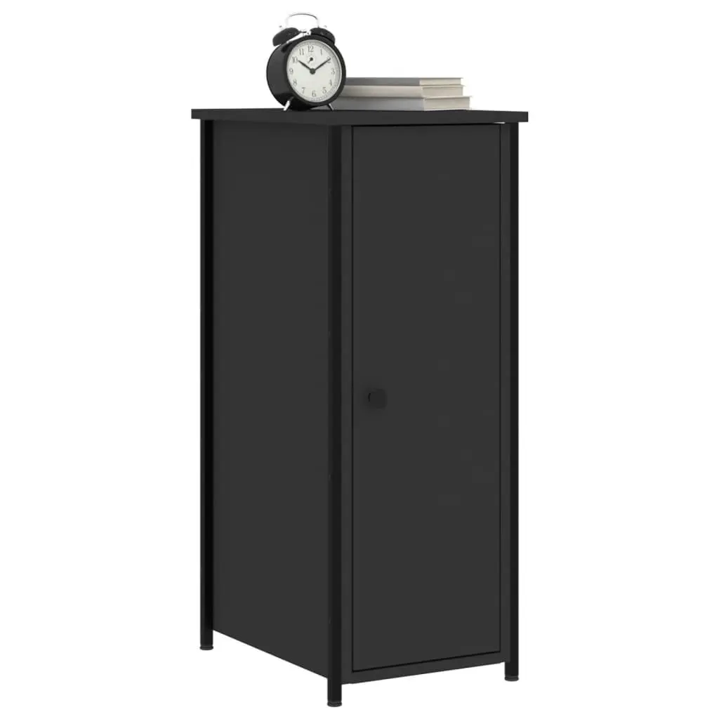 Black Bedside Cabinets Set of 2 32x42x80 cm