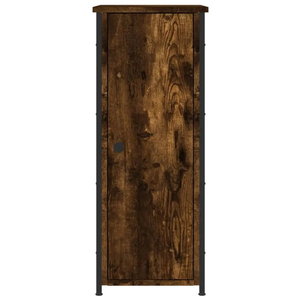 Bedside Cabinets Industrial Style Brown 32x42x80 cm Engineered Wood with Iron Frame 2 Piece