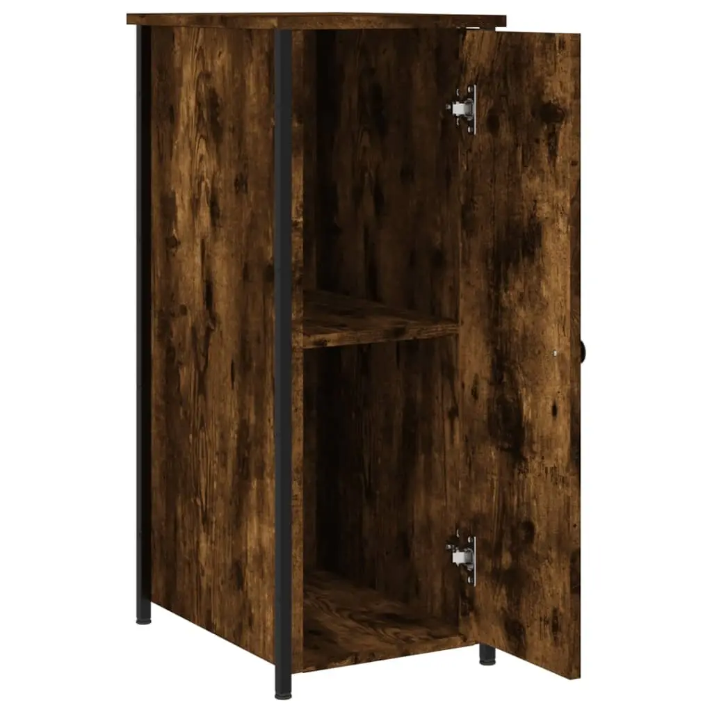 Bedside Cabinets Industrial Style Brown 32x42x80 cm Engineered Wood with Iron Frame 2 Piece