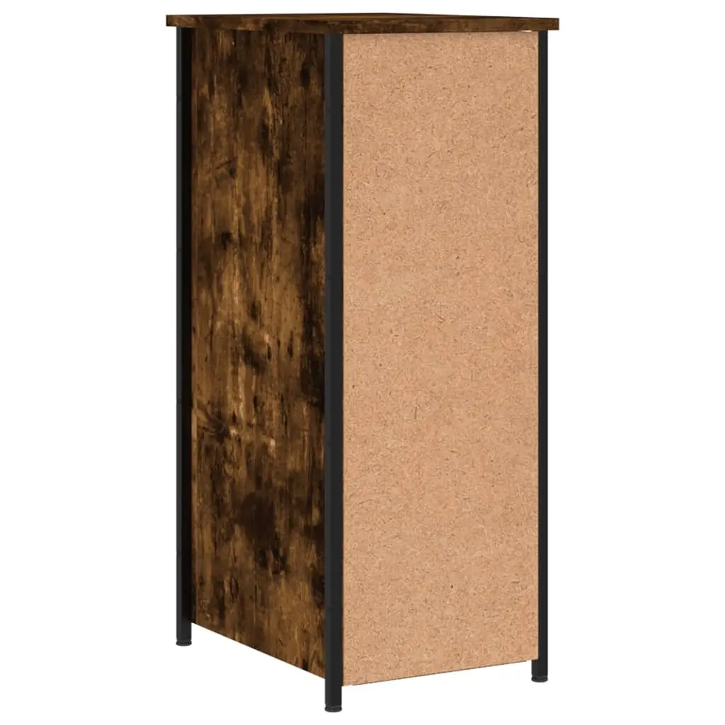 Bedside Cabinets Industrial Style Brown 32x42x80 cm Engineered Wood with Iron Frame 2 Piece