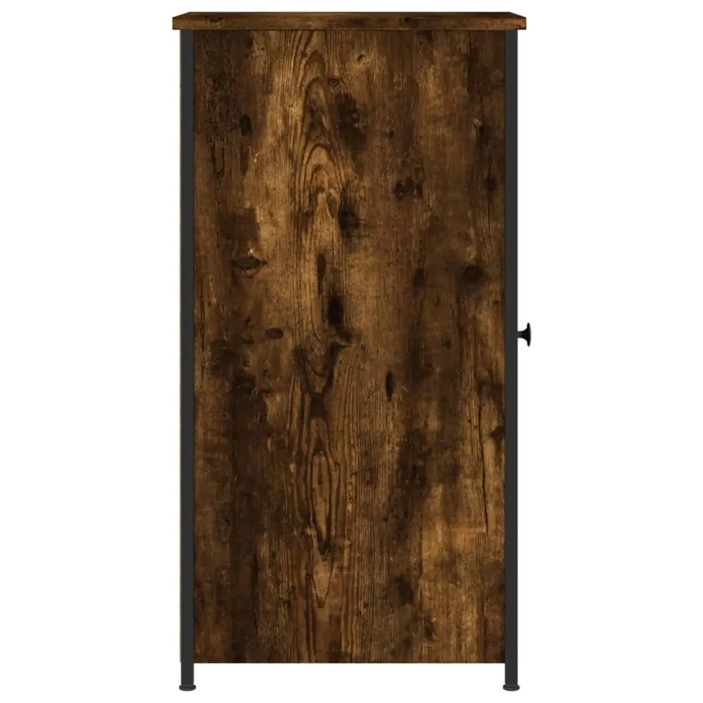 Bedside Cabinets Industrial Style Brown 32x42x80 cm Engineered Wood with Iron Frame 2 Piece