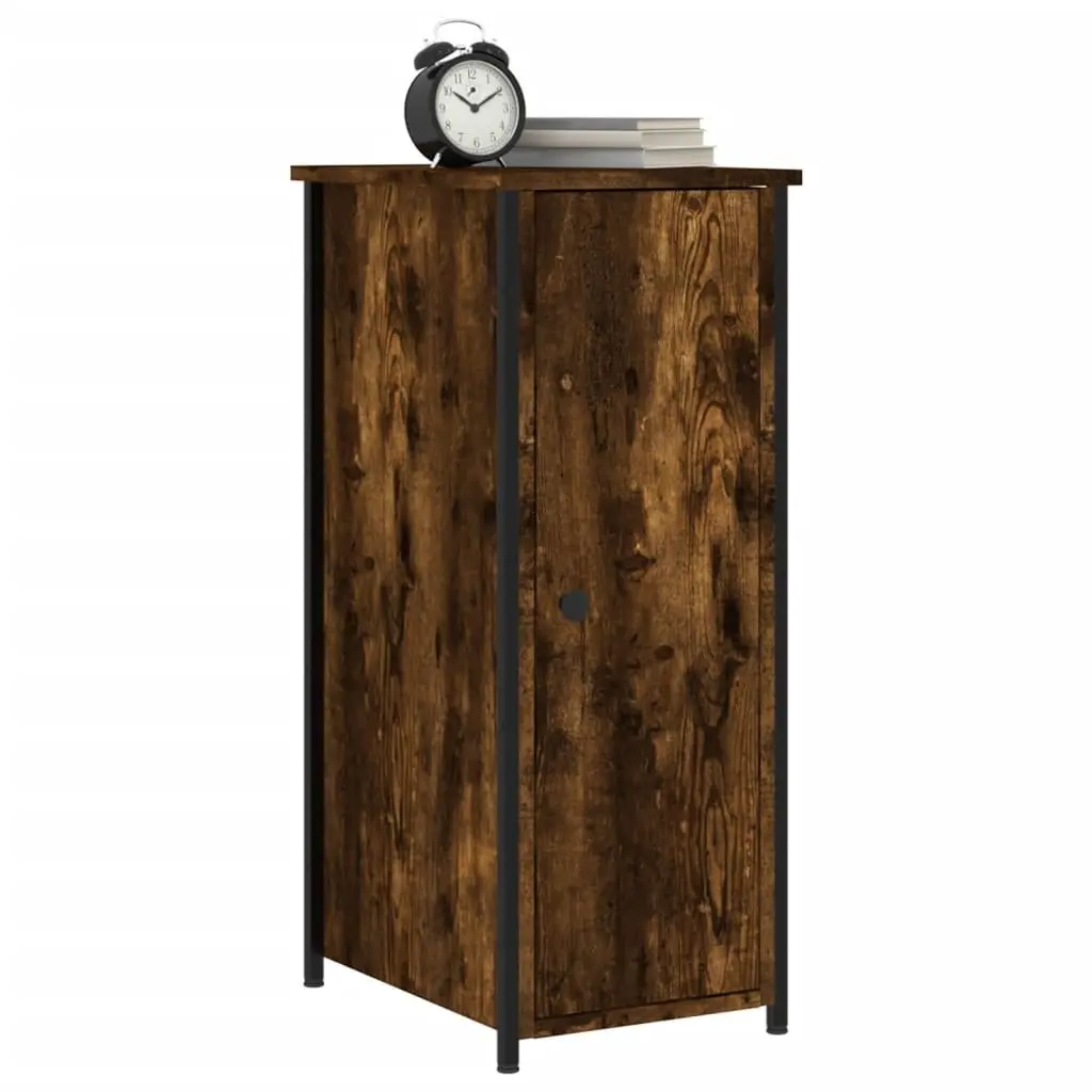 Bedside Cabinets Industrial Style Brown 32x42x80 cm Engineered Wood with Iron Frame 2 Piece