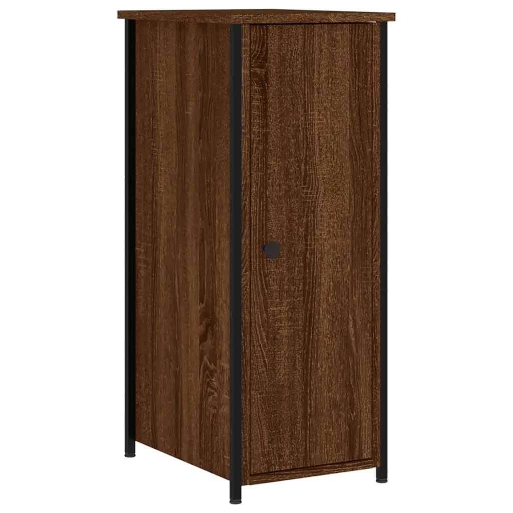 Bedside Cabinet Industrial Style Brown Oak 32x42x80cm Engineered Wood Storage