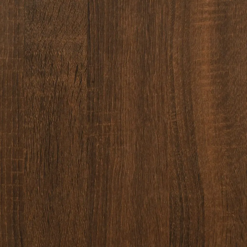 Bedside Cabinet Industrial Style Brown Oak 32x42x80cm Engineered Wood Storage