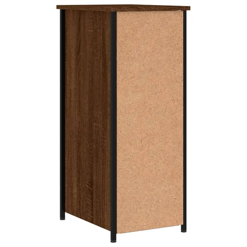 Bedside Cabinet Industrial Style Brown Oak 32x42x80cm Engineered Wood Storage