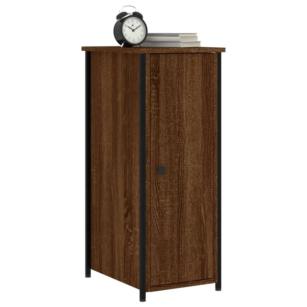 Bedside Cabinet Industrial Style Brown Oak 32x42x80cm Engineered Wood Storage