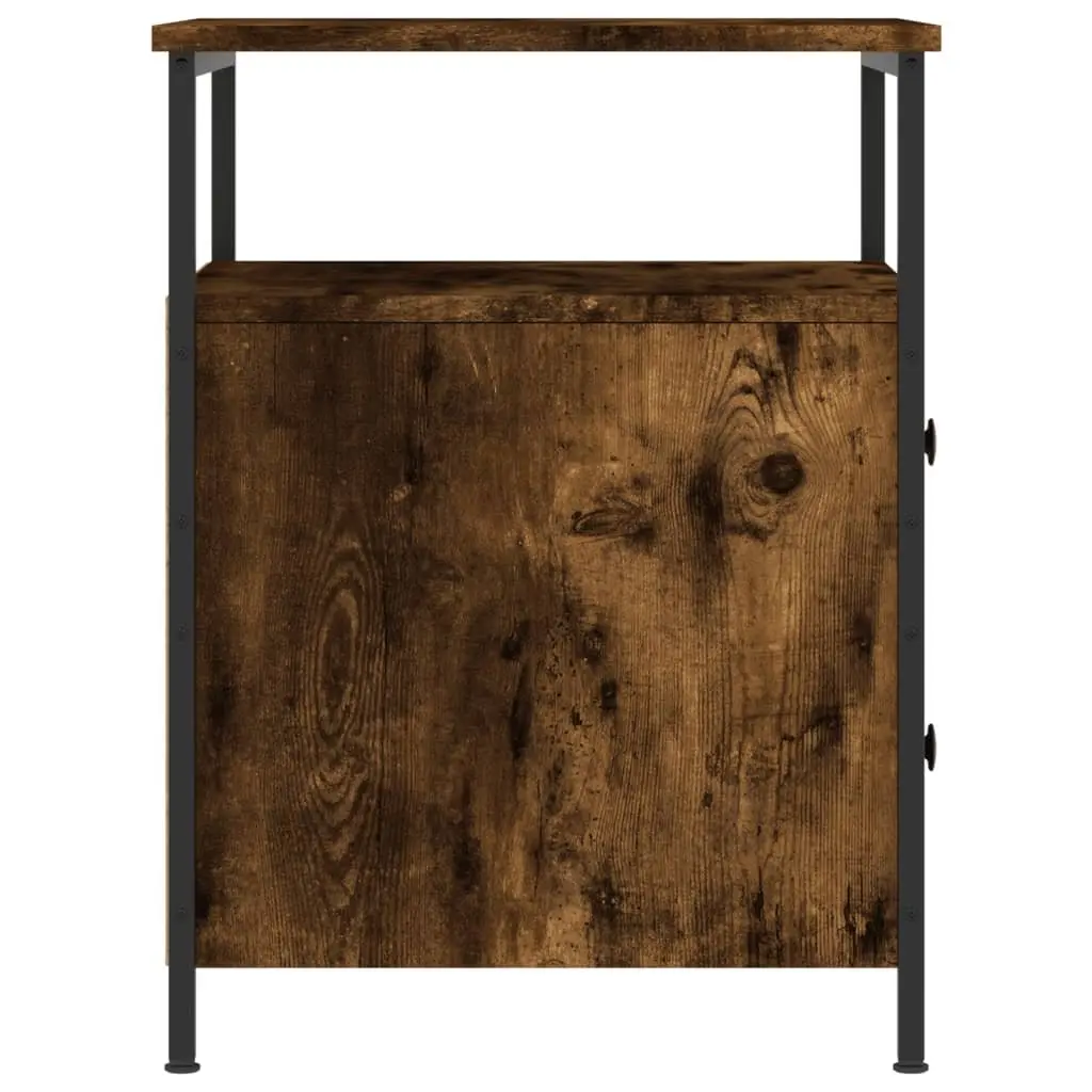 Brown Engineered Wood Bedside Cabinets Set of 2