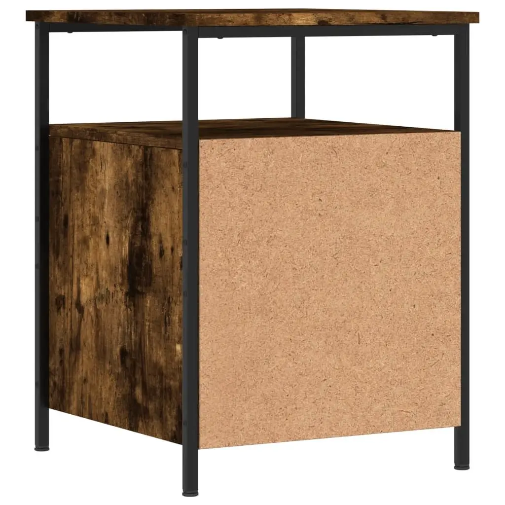 Brown Engineered Wood Bedside Cabinets Set of 2