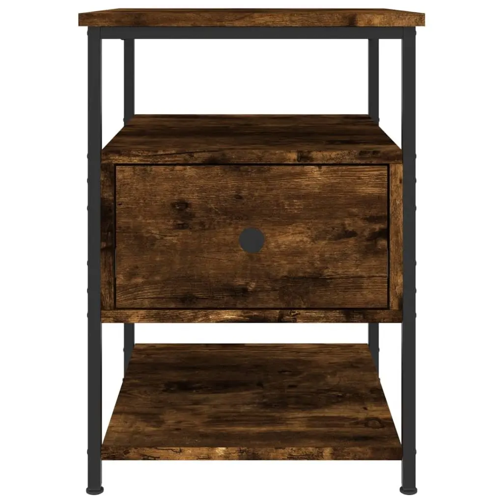 Bedside Cabinets Brown Engineered Wood 2 Piece Storage Bedside Tables