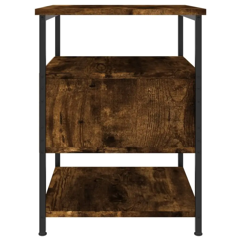 Bedside Cabinets Brown Engineered Wood 2 Piece Storage Bedside Tables