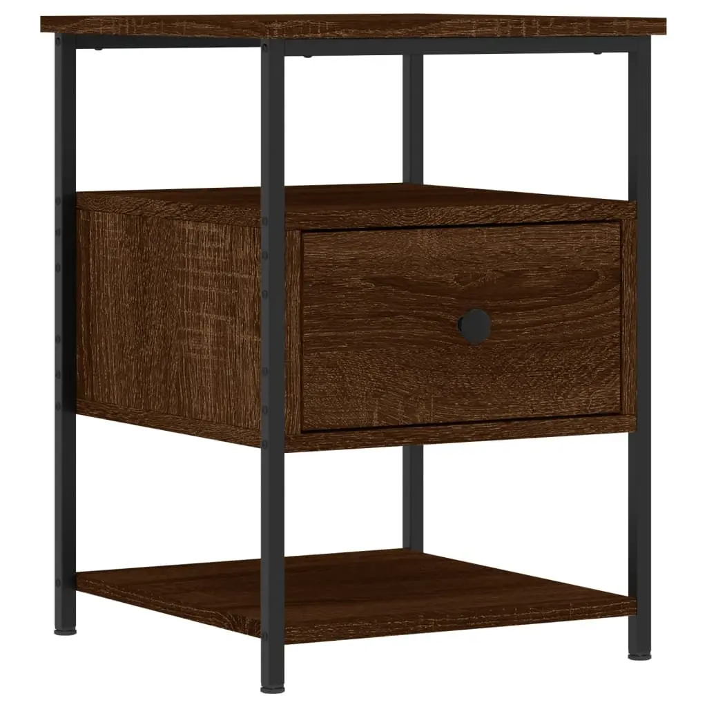 Bedside Cabinets 2pcs Brown Oak 40x42x56cm Storage Bedroom Side Table