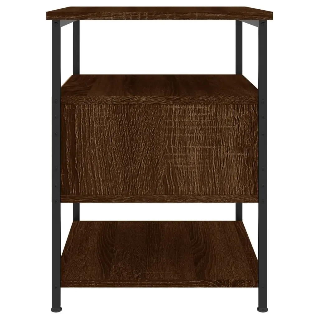 Bedside Cabinets 2pcs Brown Oak 40x42x56cm Storage Bedroom Side Table