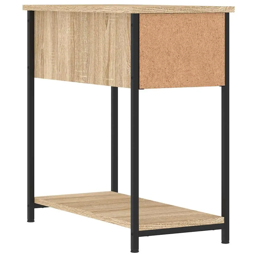 Bedside Cabinets Brown Engineered Wood 30W x 60D x 60H cm Storage Side Tables 2 pcs