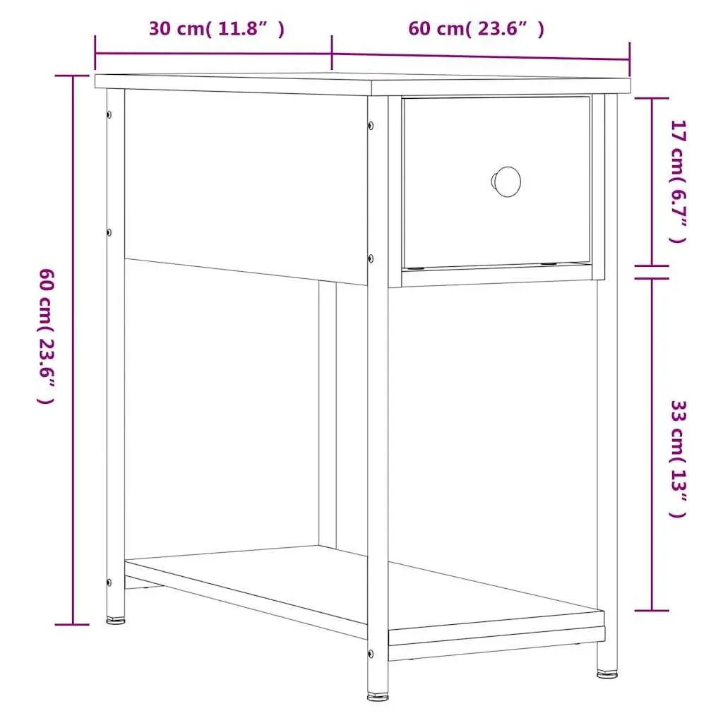 Bedside Cabinets 2 pcs Grey Sonoma Engineered Wood Bedroom Storage Furniture