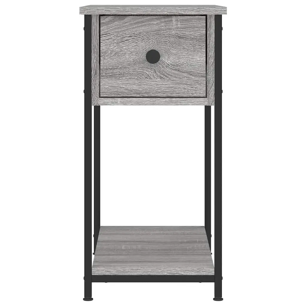 Bedside Cabinets 2 pcs Grey Sonoma Engineered Wood Bedroom Storage Furniture