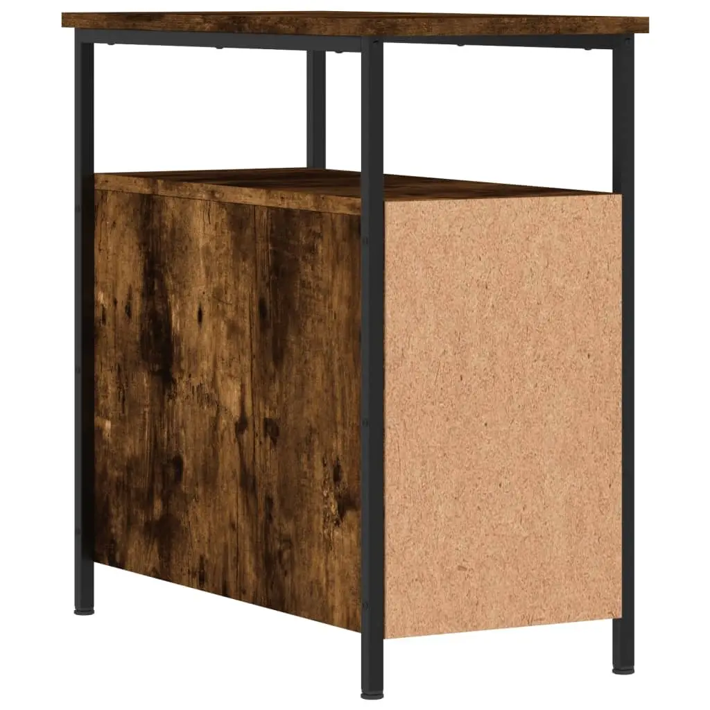 Bedside Cabinets Smoked Oak 30x60x60 cm Engineered Wood 2 Piece