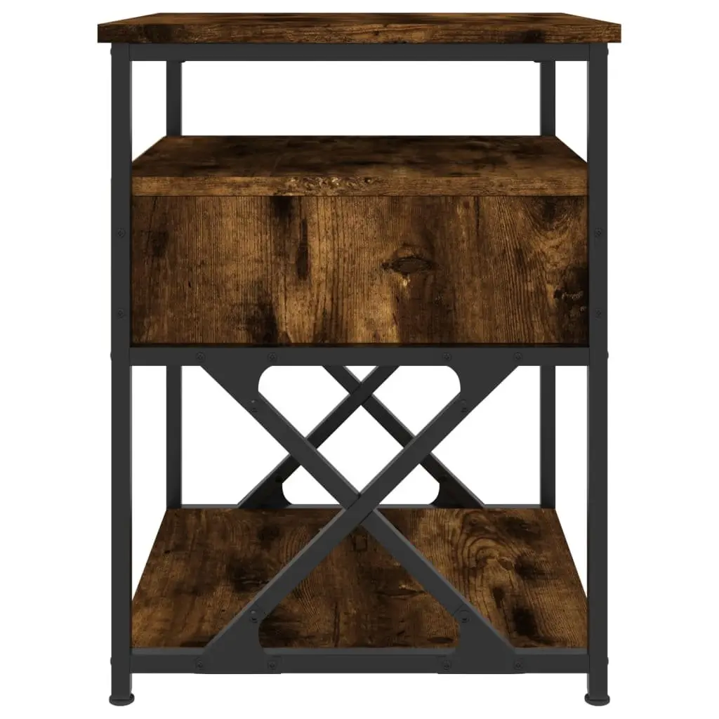 Brown Engineered Wood Bedside Cabinets Set
