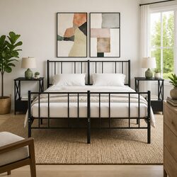 Black Bedside Tables 2 pcs 50x41x65 cm for Comfort