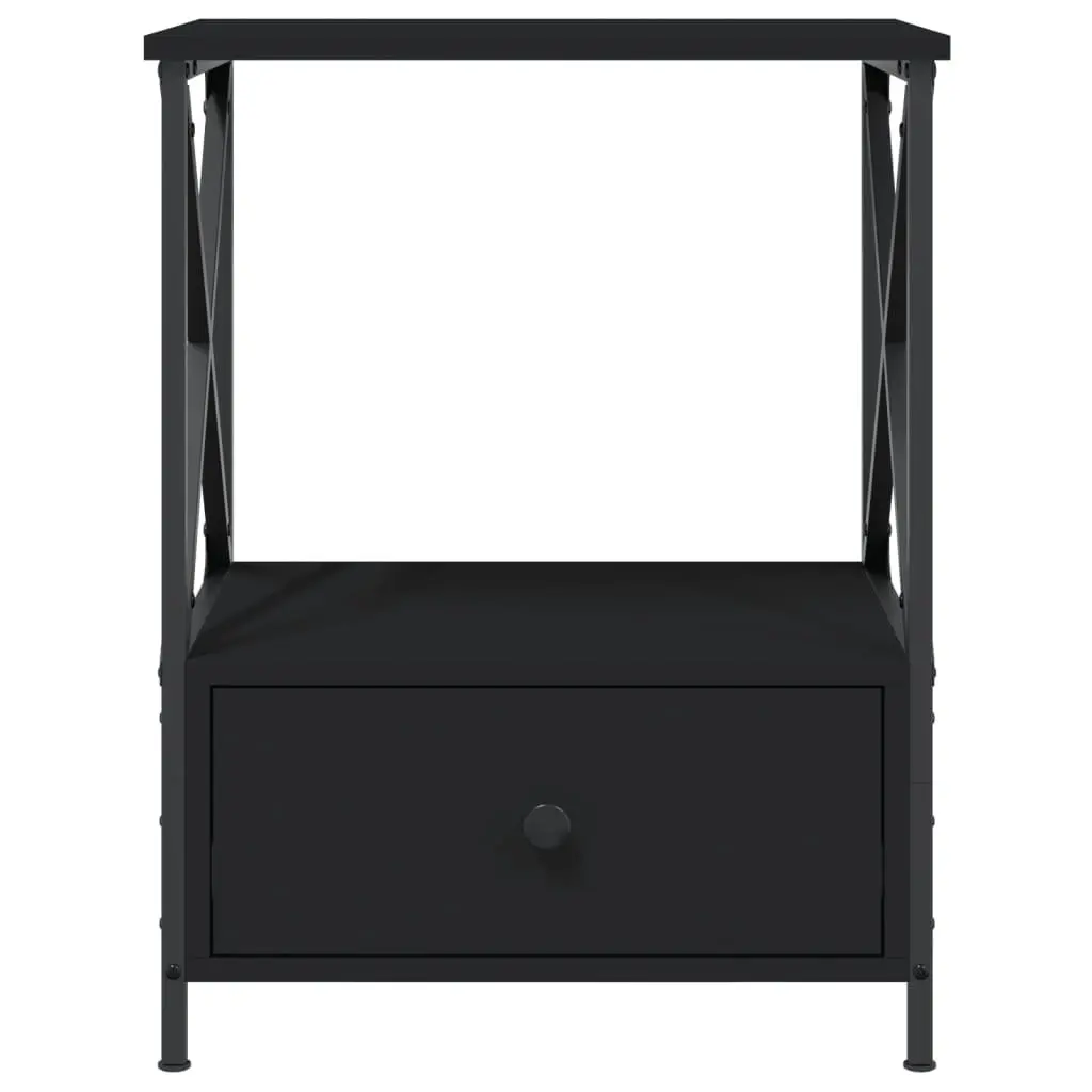 Black Bedside Tables 2 pcs 50x41x65 cm for Comfort