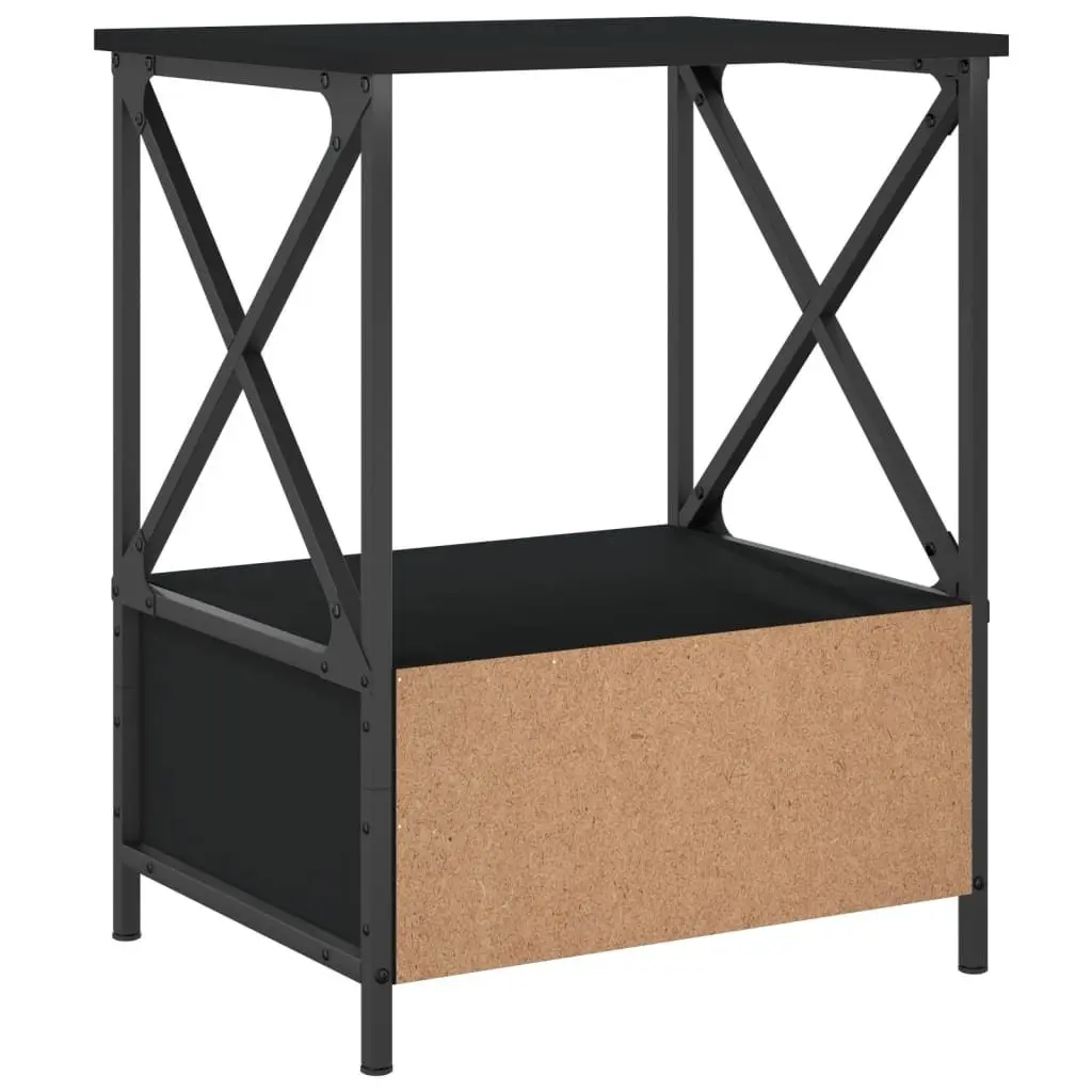 Black Bedside Tables 2 pcs 50x41x65 cm for Comfort